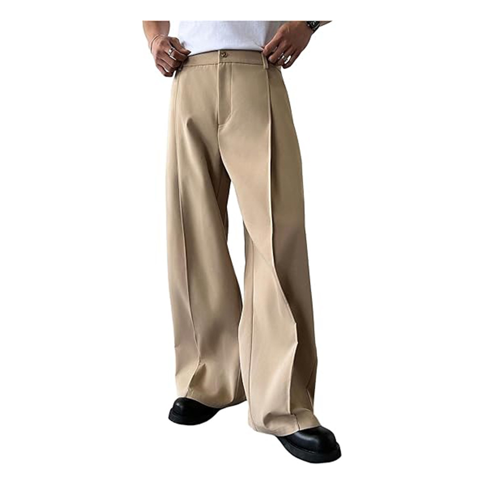 Men Formal Wear Set - Men's Solid Color Straight Leg Suit