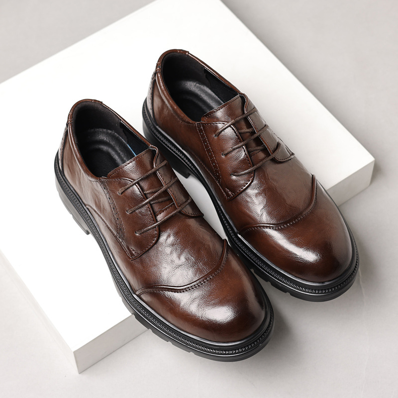 Men's leather shoes for casual - Men Formal Wear Dress ulasan dan harga