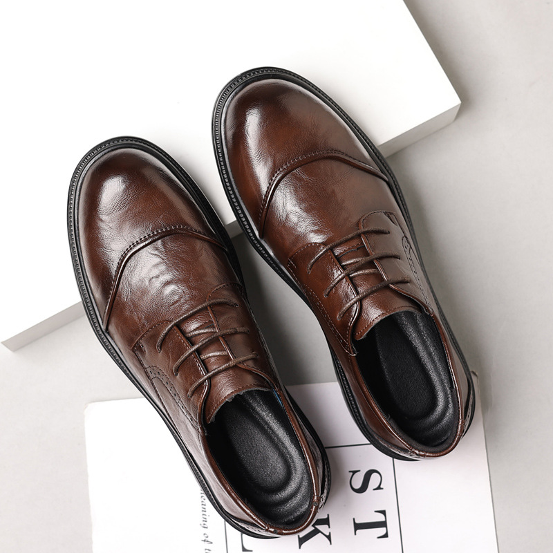 Men's leather shoes for casual - Men Formal Wear Dress ulasan dan harga