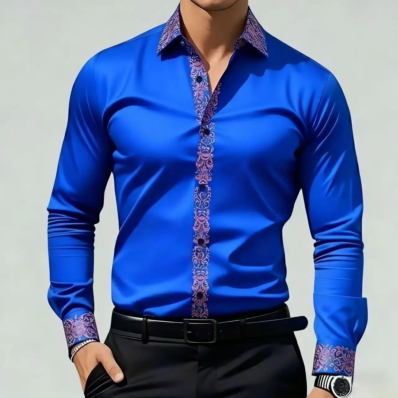 Men's Ethnic Style Printed Shi - Men'S Formal Ethnic Wear ulasan dan harga