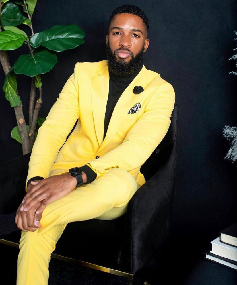 Men's Yellow Suits Slim Fit Si - Formal Wear For Men Yellow ulasan dan harga