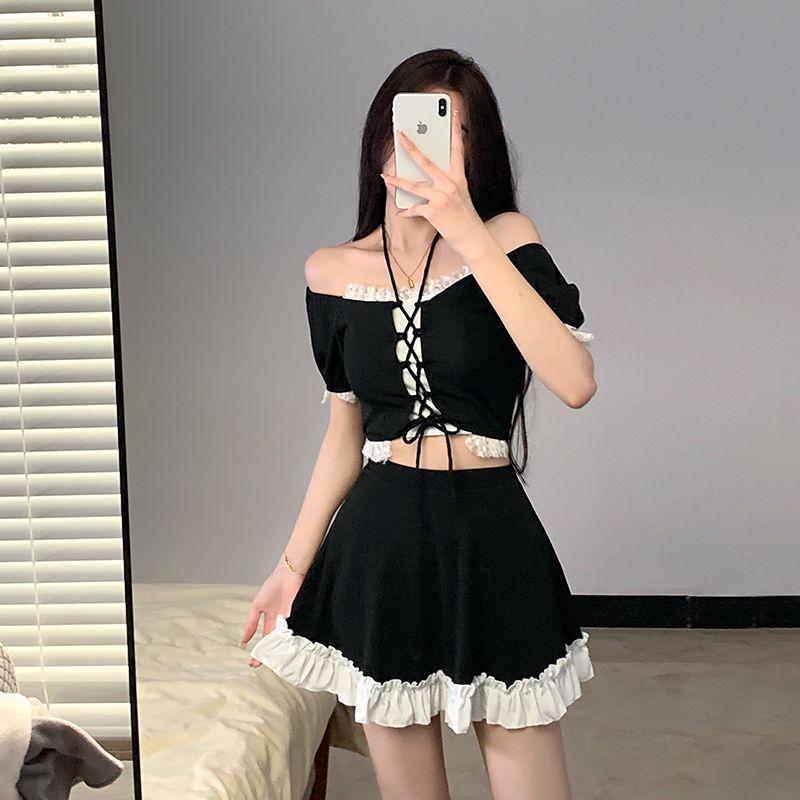 Instagram Style Women Two Piec - Slim Fit Suit Set ulasan dan harga