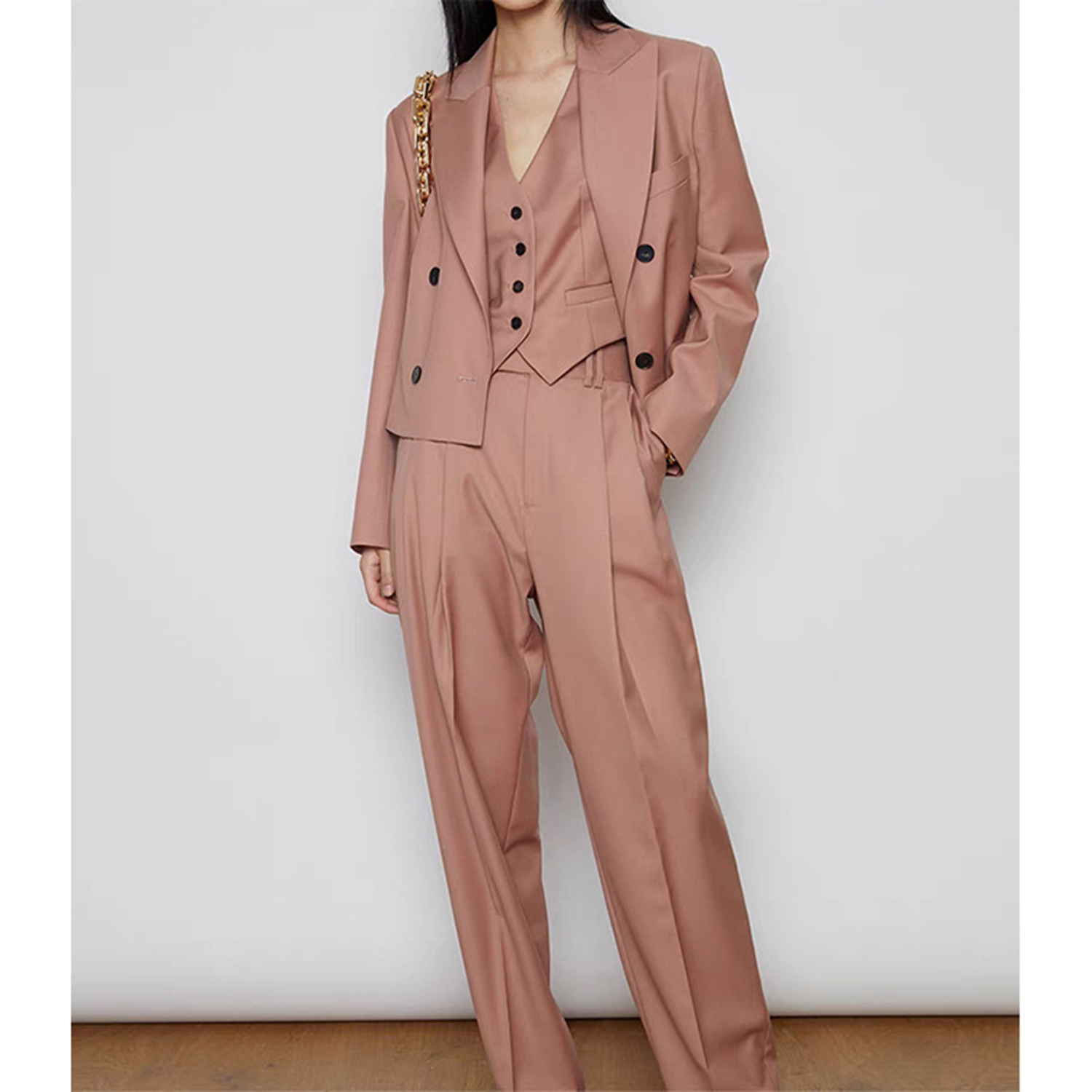 Allingentle Women's Suit Pants - Double Breasted Blazer ulasan dan harga