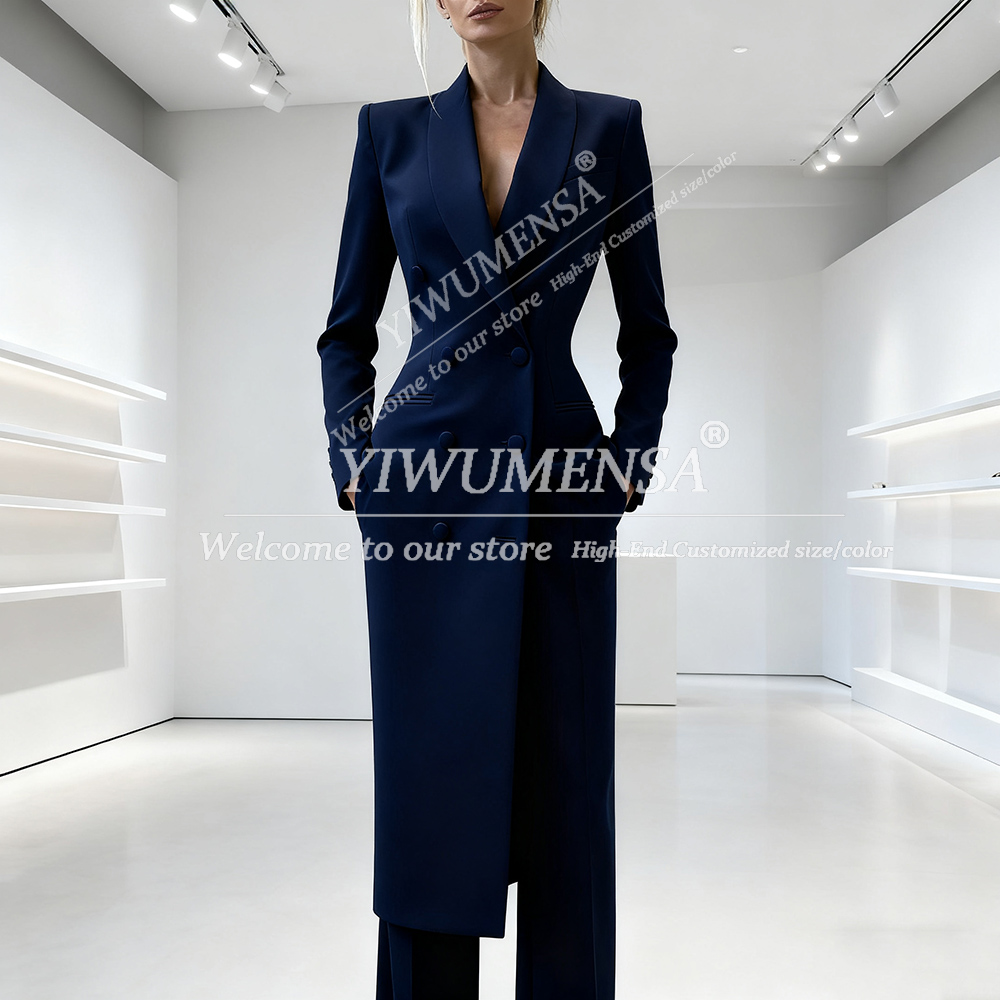 Elegant Solid Women's Suits 2  - Double Breasted Blazer ulasan dan harga