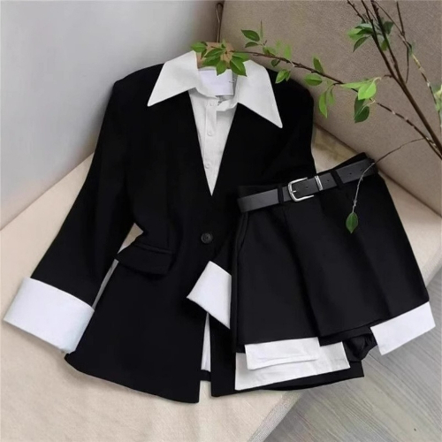 Women Two Piece Skirt Sets Pat - Double Breasted Blazer ulasan dan harga
