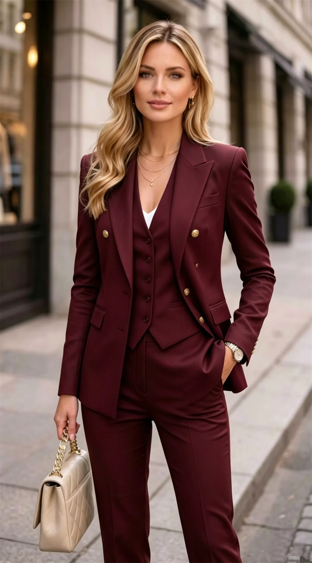 Lavender Women's Double Bested - Double Breasted Blazer ulasan dan harga