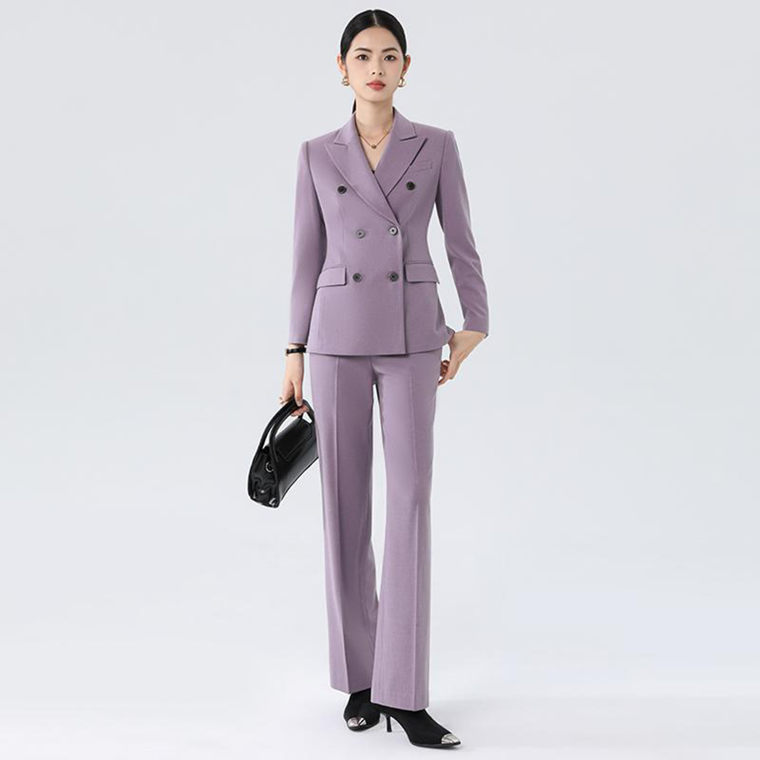Allingentle Purple Women's Sui - Double Breasted Blazer ulasan dan harga