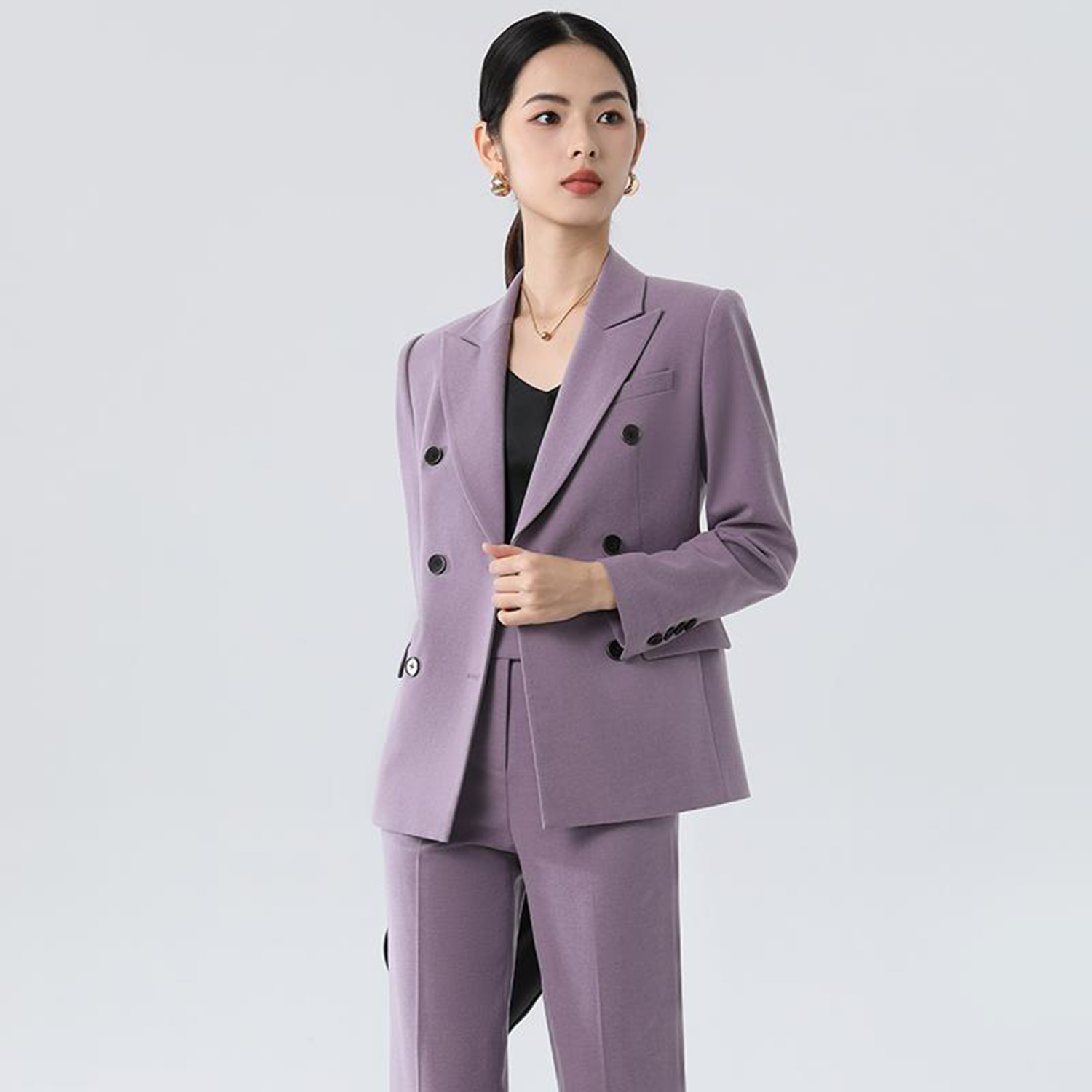 Allingentle Purple Women's Sui - Double Breasted Blazer ulasan dan harga