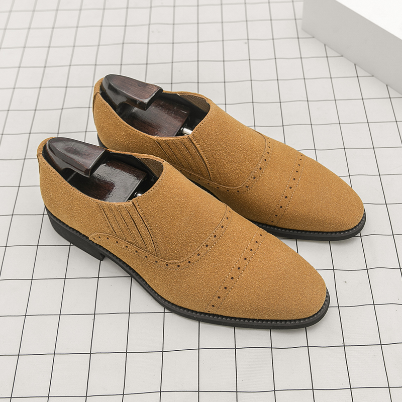 Retro Men Loafers Black Yellow - Formal Wear For Men Yellow ulasan dan harga