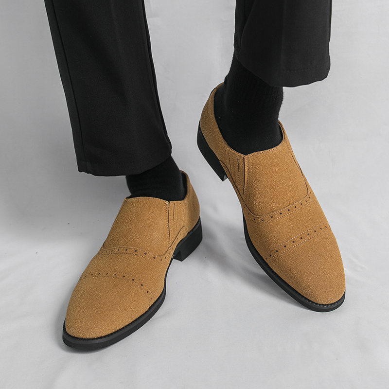 Retro Men Loafers Black Yellow - Formal Wear For Men Yellow ulasan dan harga