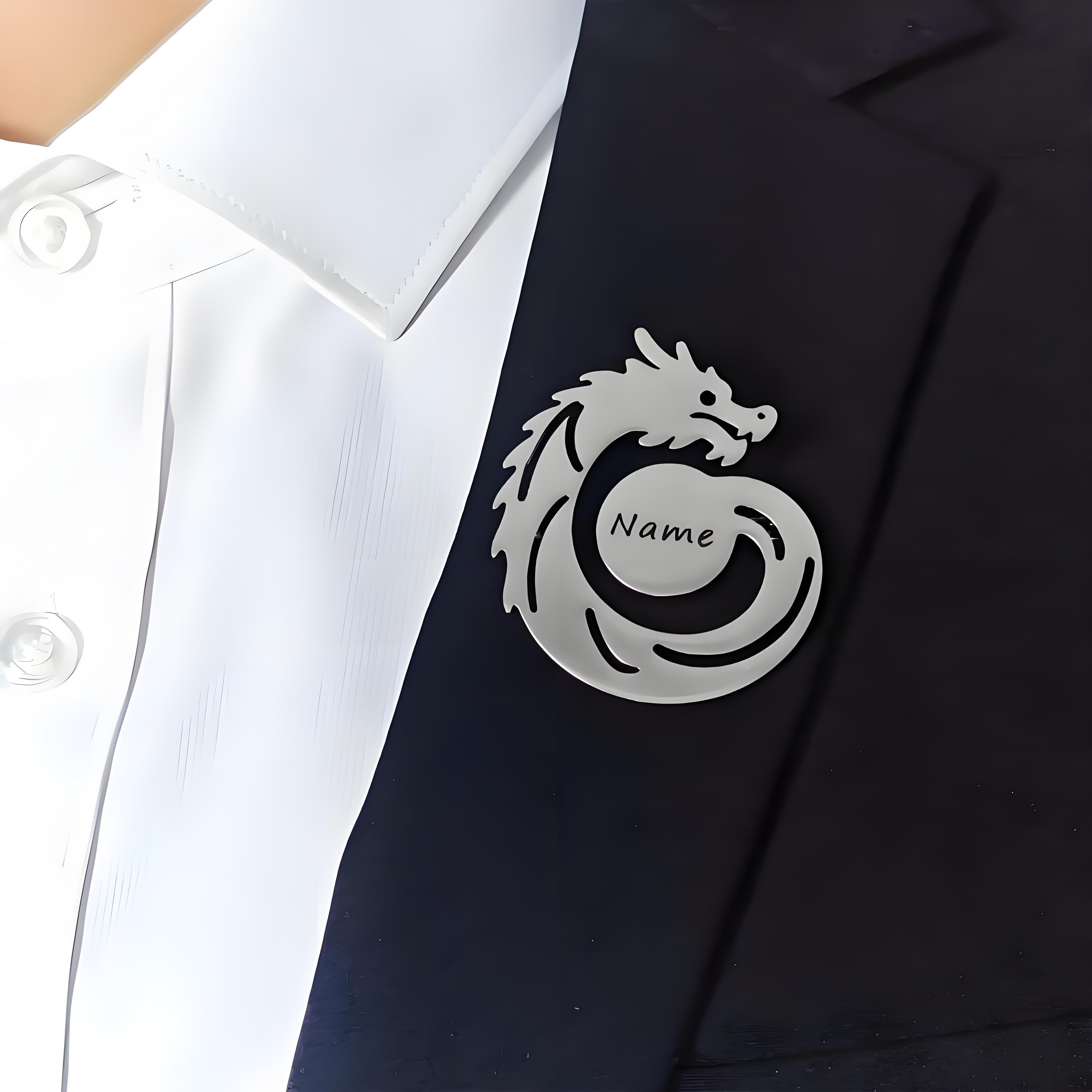 Custom Name Dragon Brooch, Per - Men Formal Wear Names ulasan dan harga