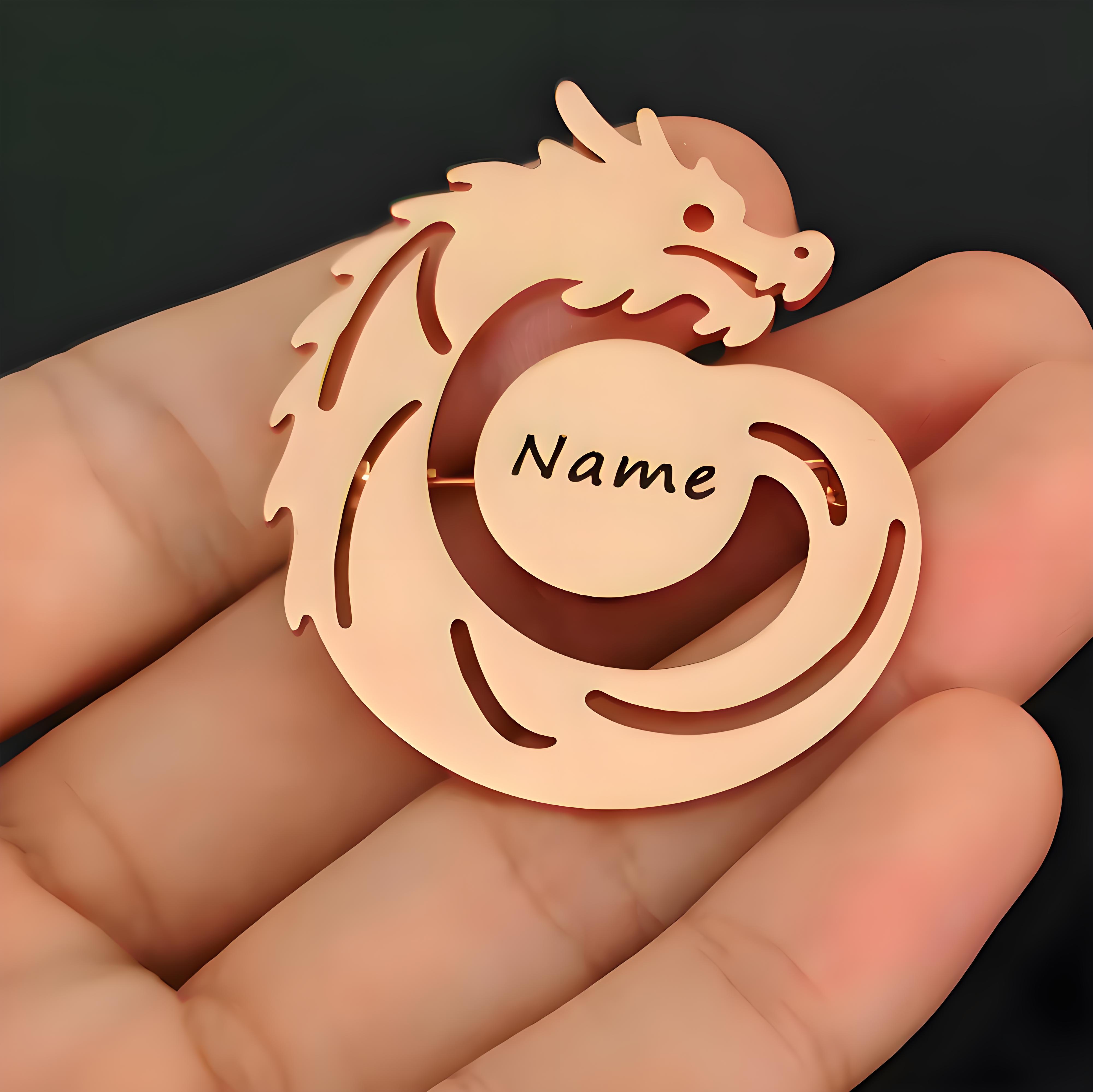 Custom Name Dragon Brooch, Per - Men Formal Wear Names ulasan dan harga