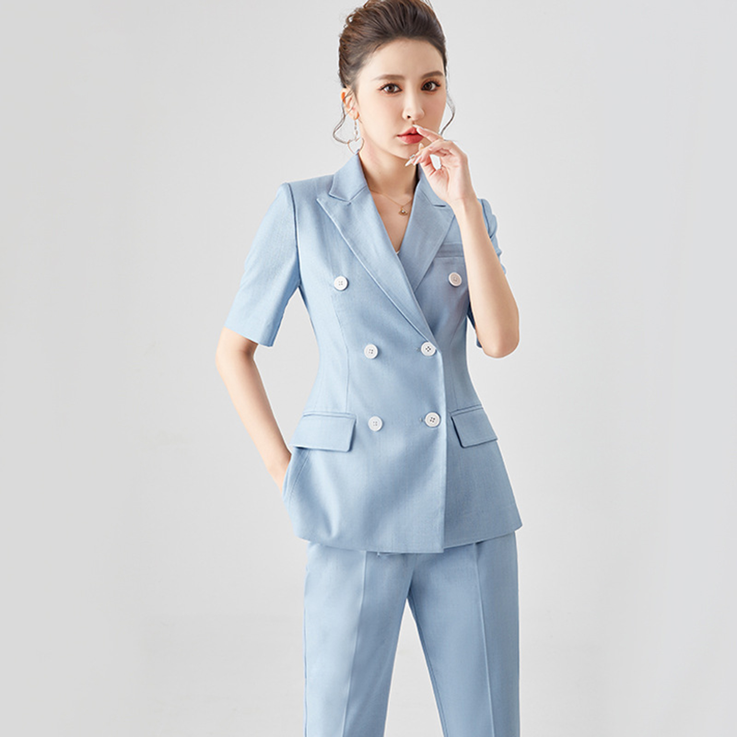Allingentle Women's Suit Slim  - Double Breasted Blazer ulasan dan harga