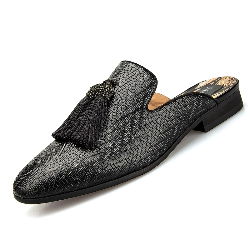Leather Slippers Breathable Su - Men'S Formal Wear Slippers ulasan dan harga