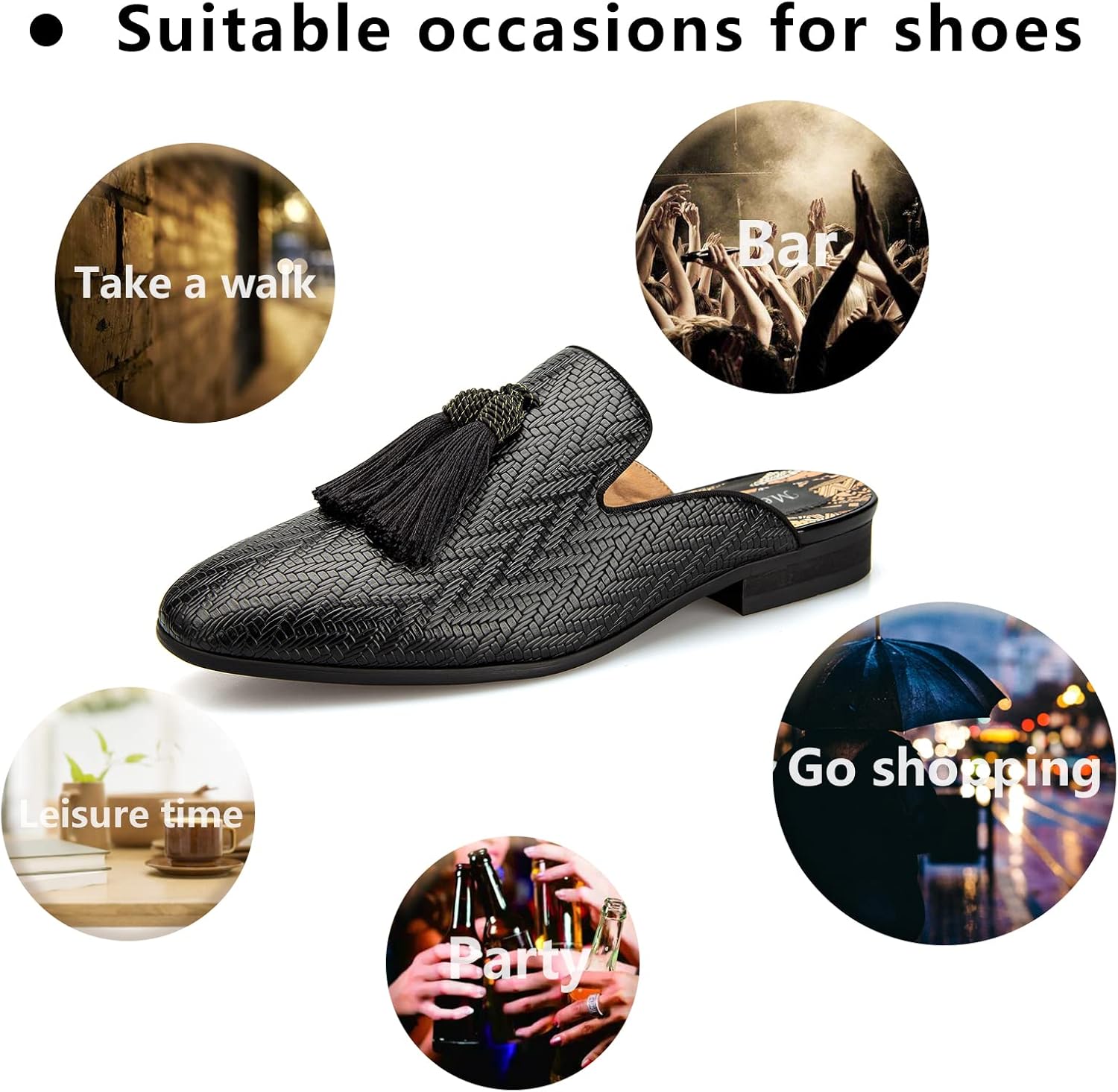 Leather Slippers Breathable Su - Men'S Formal Wear Slippers ulasan dan harga