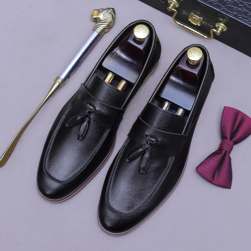 Men Tassel Genuine Leather Loa - Men Formal Wear Dress ulasan dan harga
