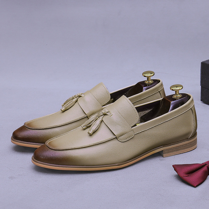Men Tassel Genuine Leather Loa - Men Formal Wear Dress ulasan dan harga
